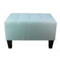 thumbnail image 4 of MJL Furniture  MAX Squared Decorative Button Tufted Upholstered Sea Mist Firm Ottoman White, 4 of 5