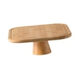 thumbnail image 3 of Soporte de Pedestal para pastel Rectangular, plato de madera para aperitivos, plato para servir, plato de pastel con patas rústicas para celebración, 3 of 9
