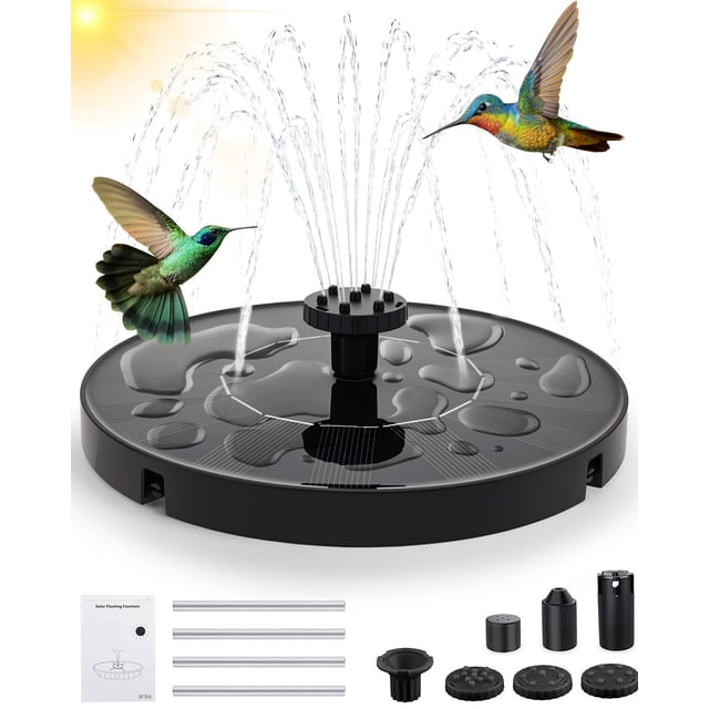 Bomba solar para baño con forma de pájaro Maraiss Upgrade, 1,4 W, 7 boquillas