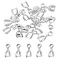 thumbnail image 1 of Unique Bargains Pendant Bail Clips, 20Pcs 6x17mm Metal Pendant Connector Clasp Buckle Silver Tone, 1 of 5