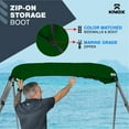 thumbnail image 6 of Knox T36H-H3 91-96 in. Universal 3 Bow Bimini Top with Storage Boot for Boats, Hunter Green, 6 of 7