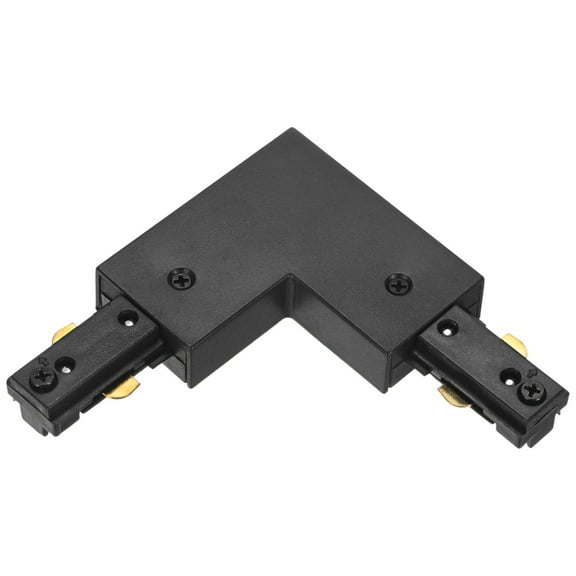 Uxcell H Track L Connector, Single Circuit H Type 3-Wire-1 Rail 110-220V for Track Lighting System[Black]