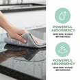 thumbnail image 4 of Unique Bargains 3pcs Microfiber Absorbent Striped Cleaning Cloths Grey 12" x 12", 4 of 8