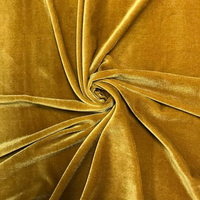 Stretch Velvet Fabric 60'' Wide by the Yard for Sewing Apparel Costumes  Craft (Olive)