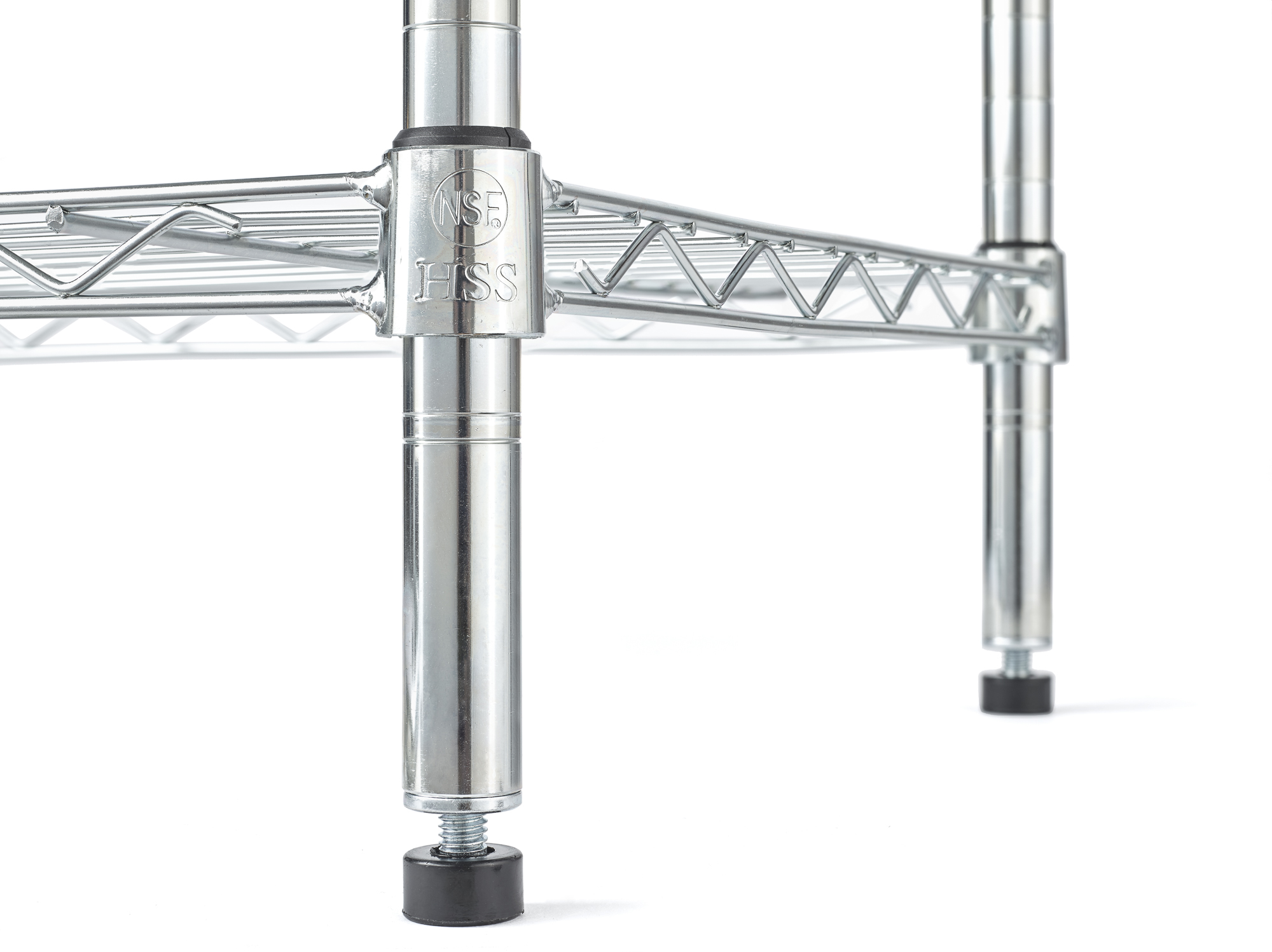Hyper Tough 4 Shelf Steel Wire Shelving Tower with Caster 16"Dx16"Wx57.4"H, Chrome - image 5 of 6