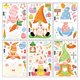 thumbnail image 1 of 6 uds. Pegatinas de ventana de Pascua feliz, pegatinas de huevos de gnomo de conejito, calcomanías de ventana de Pascua esquí esquí Gafas de esquí, 1 of 5
