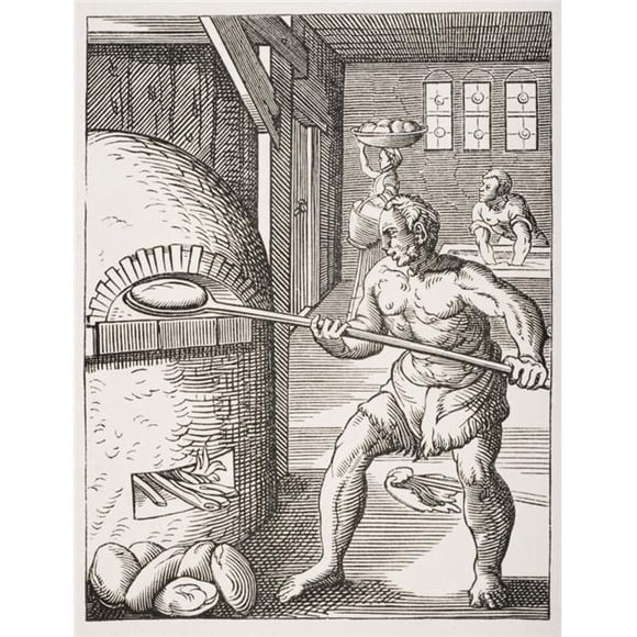 Posterazzi DPI1857913LARGE The Baker 19th Century Reproduction of 16th Century Engraving by Jost Amman Poster Print, Large - 26 x 34