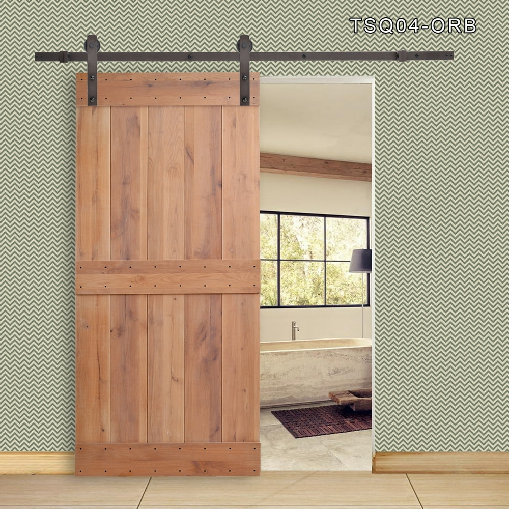 CALHOME 36 in. x 84 in. Vertical Slat 2Panel Primed Natural Wood