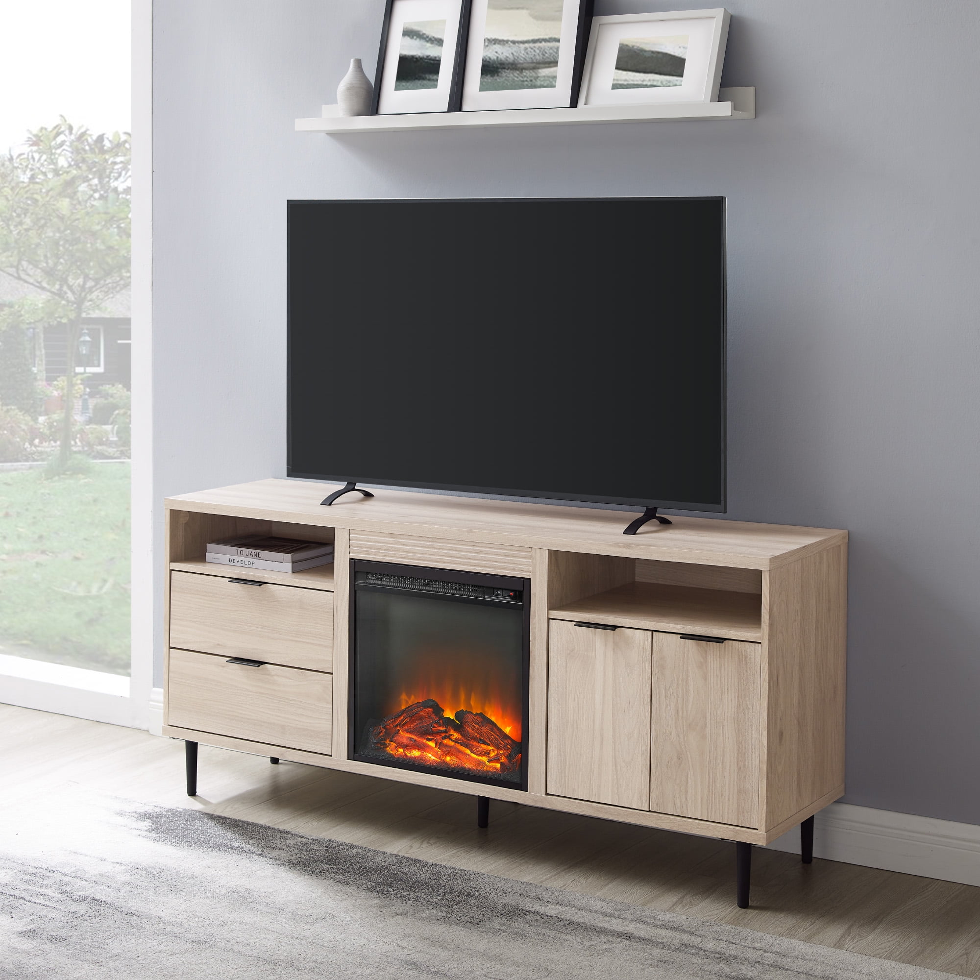 Manor Park Modern Storage Electric Fireplace TV Palestine Ubuy