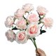 thumbnail image 1 of Rosa artificial de 10 cabezas, flor de seda falsa, centro de mesa para boda, fiesta, jarrón DIY, decoración de flores artificiales, 1 of 8