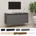 thumbnail image 2 of vidaXL Wall Cabinet Floating Cabinet Display Stand with 2 Hidden Compartments, 2 of 27