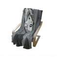 thumbnail image 4 of Diva Soft Flannel Fleece Throw Blanket, Modern Design Woman Portrait with Fashion Hat, Cozy Plush for Indoor and Outdoor Use, 70" x 90", Grey Dark Grey, by Ambesonne, 4 of 6