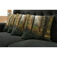 thumbnail image 5 of Ambesonne Autumn Throw Pillow Cover 4 Pack, Sunset Dark Pine Trees, 18", Orange Green, 5 of 5
