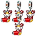 thumbnail image 1 of Dije festivo bota roja joyería XmasBoot01 4Pzas Plata S925 Chapa Colgante Fijo Bota Navideña Plata/Multicolor Caja Blanc, 1 of 3