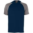 thumbnail image 3 of Holloway Sportswear M Echo Short Sleeve Hoodie Navy/Graphite Heather 222545, 3 of 4