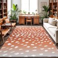 Art Orange Washable Area Rugs 2.7'x5', Vintage White Polka Dots ...