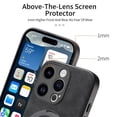 thumbnail image 4 of For iPhone 12 Case Retro Leather Circular Rotating Stand Shockproof Phone Case,Black,For iPhone 12, 4 of 7