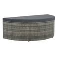 thumbnail image 2 of vidaXL 2 Seater Garden Sofa with Cushions and Parasol Grey Poly Rattan, 2 of 5