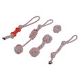 thumbnail image 2 of 5pcs Pet Cotton Rope Toy Interactive Colorful Washable Dog Chewing Toy for Teeth Cleaning, 2 of 14