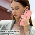 thumbnail image 5 of Dteck for iPhone XR Case, iPhone XR Wallet Case with 9 Card Slots, PU Leather Magnetic Flip Zipper Purse Wristlet Strap Crossbody Lanyard Kickstand Phone Case 6.1 Inch,Pink, 5 of 8