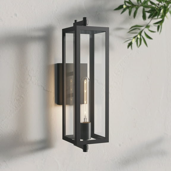 Millennium Lighting  Messi 1 Light Outdoor Wall Sconce in Textured Black 18  Inch