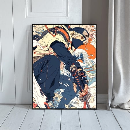 Kakashi Hatake Poster Naruto Wall Art Japanese Anime Poster Ninja Print Paper Anime Artwork Gift For Otaku