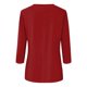 thumbnail image 4 of Camisa raglán informal de manga 3/4 para mujer, cuello redondo, poliéster, color liso, estilo informal y moderno, tallas S-XXL, 4 of 5