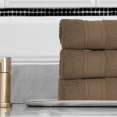 thumbnail image 6 of MoNiBloom 100% Cotton 8-Piece Towel Set, 2 Bath Towels, 2 Hand Towels and 4 Washcloths, Super Soft and High-Absorbent, Machine Washable, Chocolate Brown, 6 of 12