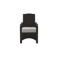 thumbnail image 3 of Benjara BM213309 Wicker Frame Aluminum Chair with Cushion Seat - Brown & Gray - 38 x 24 x 34 in. - Set of 2, 3 of 5