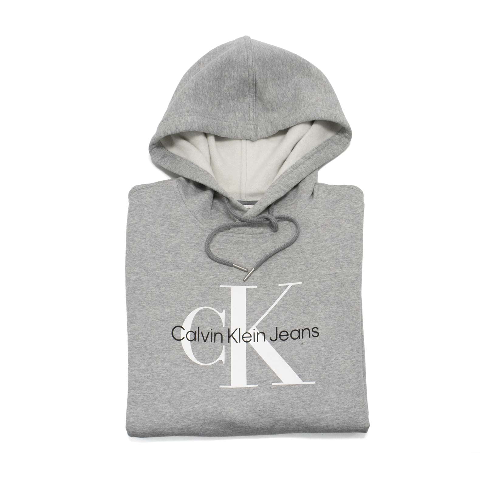 Calvin Klein Men's Monogram Logo Hoodie, Heroic Grey Heather,S - US 