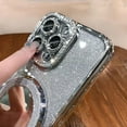 thumbnail image 4 of Compatible with iPhone Case,Luxury Glitter Diamond Ring Hold Stand&Make up Mirror Design Full Body Protection Soft Shockproof Cover Phone Case (Blue,iPhone 14 Pro Max), 4 of 7