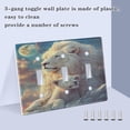 thumbnail image 6 of WOBOGO White Maned Lions 2-hole Switch Plates PC Flame Retardant Plastic Material Glossy Finish Smooth Touch 4.56x4.48x0.27in, 6 of 8
