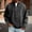 #304-Black, variant on Handshe Men's Denim Hoodie, Solid Color Long Sleeve with Stand Collar and Half-Zipper, Washed Distressed Casual Sweatshirt for Daily Wear