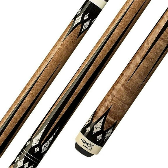 Purex Antique Stained Low Deflection Shaft and Wrapless Grip Pool Cue Stick