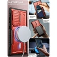 thumbnail image 4 of ExoGuard For Samsung Galaxy S24 Ultra Case, Phone Case with Screen Protector and Kickstand (Red), 4 of 6