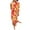 Orange, variant on TSADFHJI Black Skirt Slit Womens Floral Print One Shoulder Ruched Short Dress Butterfly Sleeve Asymmetrical Hem Wrap Front Party Dresses Xxl Mint Green