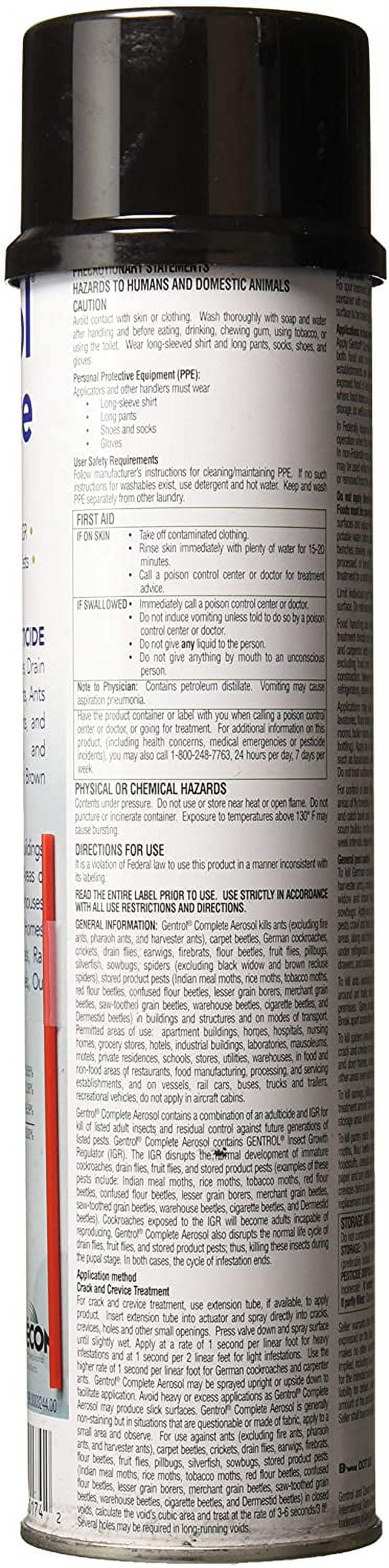 Gentrol Complete Aerosol Insecticide with IGR - For Broad-Spectrum Pest Control - 18 oz Can by Zoecon