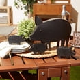 thumbnail image 3 of Pig and Piglets Metal Garden Sculpture Set, 3 of 10