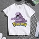 thumbnail image 1 of Camiseta de Pokémon para niños y niñas, camisa de manga corta con estampado de dibujos animados de Pikachu, ropa de verano, 1 of 4