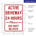 thumbnail image 3 of No Parking Active Driveway Sign, 10x7 Vinyl Sticker, 3 of 9