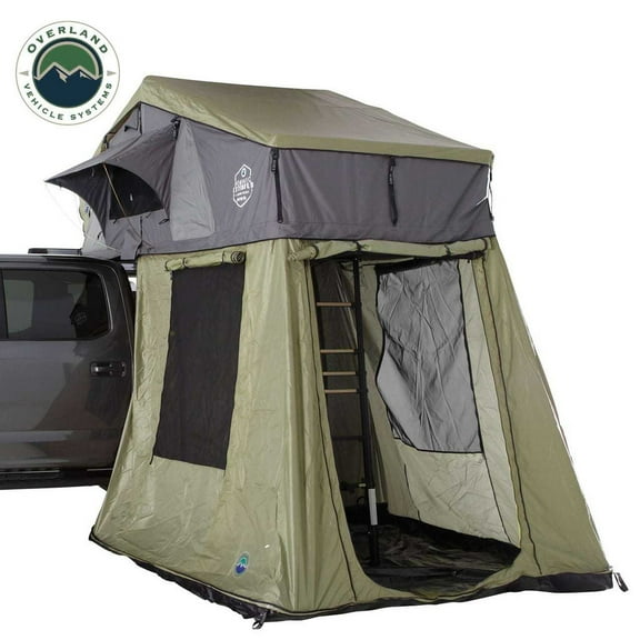 OVS Nomadic 3 Roof Top Tent Annex Green Base With Black Floor & Travel Cover 18539936