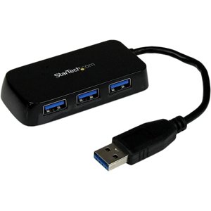 StarTech portatif 4 Port SuperSpeed Mini USB 3.0 Hub (Noir) - Quatre ports Mini USB Hub - Externe USB 3 Hub
