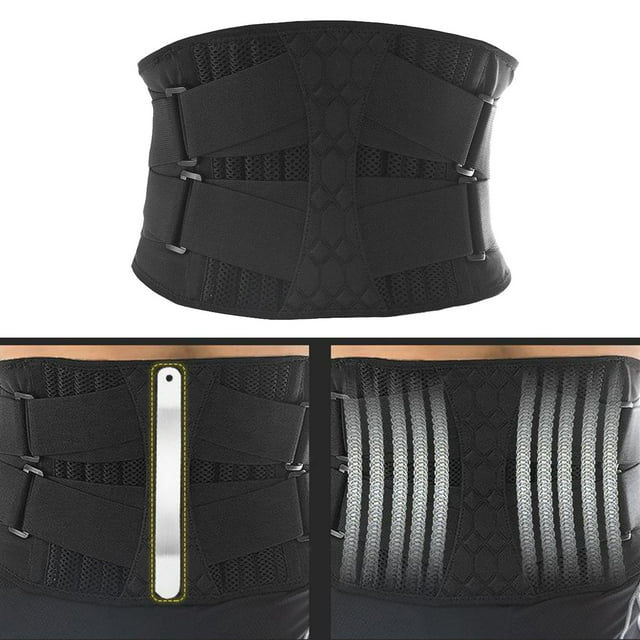 BELOVING Ceinture Lombaire - Ceinture de Soutien Dorsale Ajustable pour Levage Travail/soutien Lombaire L