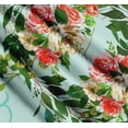 thumbnail image 3 of Soimoi Cotton Cambric Fabric Leaves & Ranunculus Floral Print Fabric by Yard 42 Inch Wide, 3 of 7