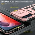 thumbnail image 4 of For Motorola Moto G play 4G 2024 Case with HD Screen Protector & Slide Camera Cover & Kickstand, Military-Grade,Rosegold, 4 of 7