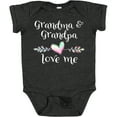 thumbnail image 3 of Inktastic Grandma and Grandpa Love Me Heart Grandchild Boys or Girls Baby Bodysuit, 3 of 5