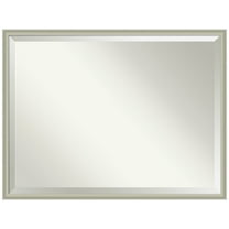 Amanti Art Florence Silver Beveled Wall Mirror 31.75 x 41.75 in.