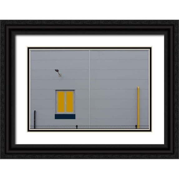 Niezen, Jan 24x17 Black Ornate Wood Framed with Double Matting Museum Art Print Titled - Yellow Window