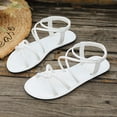 thumbnail image 4 of DIVVce Crisscross Strap Elastic Ankle Sandals For Women Open Toe Comfortable Casual Summer Footwear, 4 of 8