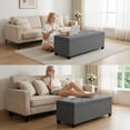 thumbnail image 6 of EDX 43 lnch Storage Ottoman Bench with Removable Cover, Upholstered Bed Bench for Living Room, Bedroom, 6 of 8